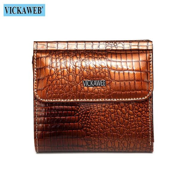 VICKAWEB Mini Wallet Women Genuine Leather Wallets Fashion Alligator Hasp Short Wallet Female Small Woman Wallets And Purses 209