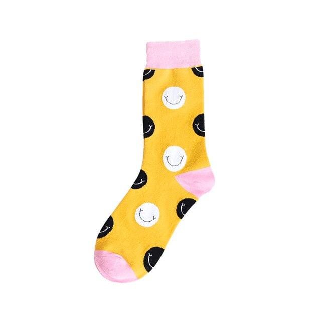 Autumn fashion street Harajuku style fun socks unisex fancy fruit animal art man cotton socks cute happy woman long socks meias