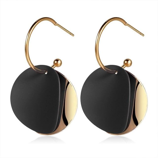 X&P New Korean Heart Statement Drop Earrings 2019 for Women Fashion Vintage Geometric Acrylic Dangle Hanging Earring Jewelry