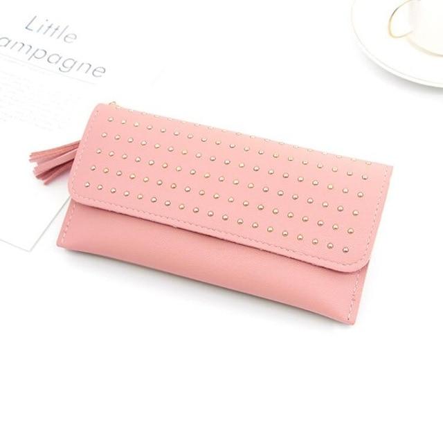 Long Women's Wallet Female Purses Tassel Coin Purse Card Holder Wallets Female Pu Leather Clutch Money Bag Pu Leather Wallet