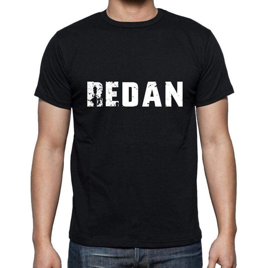 Redan Mens Short Sleeve Round Neck T-Shirt 5 Letters Black Word 00006 - Casual