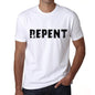 Repent Mens T Shirt White Birthday Gift 00552 - White / Xs - Casual