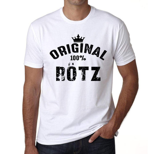 Rötz 100% German City White Mens Short Sleeve Round Neck T-Shirt 00001 - Casual