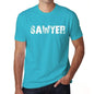 Sawyer Mens Short Sleeve Round Neck T-Shirt - Blue / S - Casual