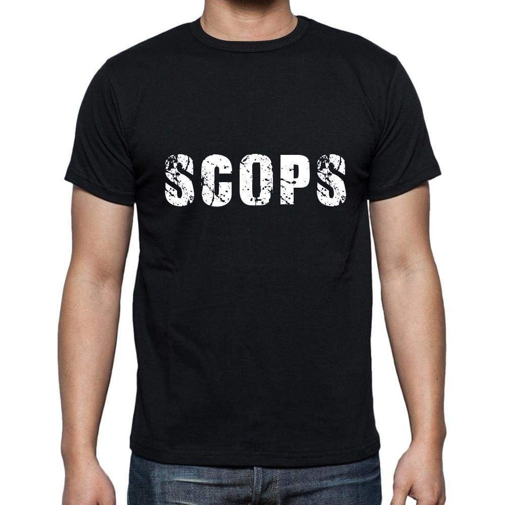 Scops Mens Short Sleeve Round Neck T-Shirt 5 Letters Black Word 00006 - Casual