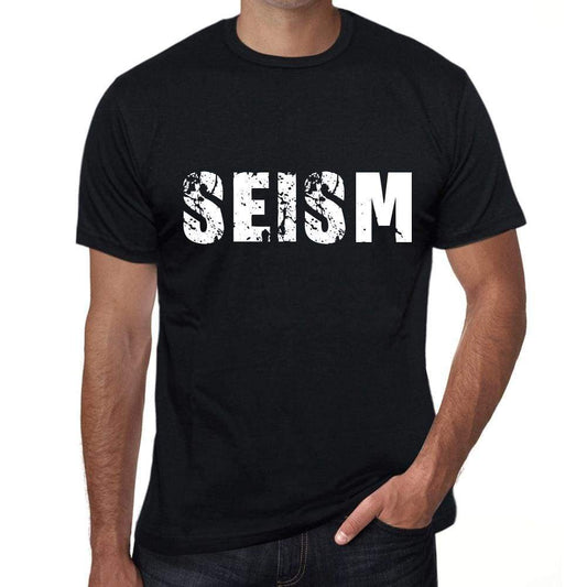 Seism Mens Retro T Shirt Black Birthday Gift 00553 - Black / Xs - Casual