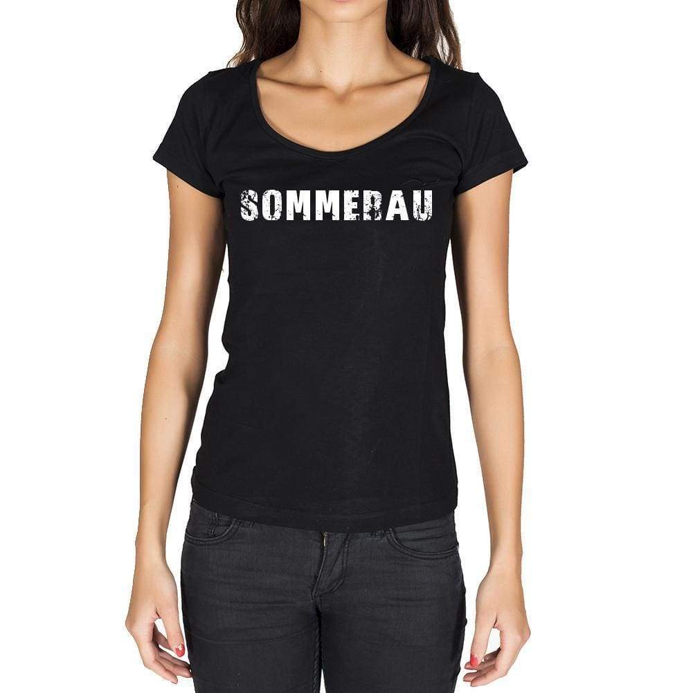 Sommerau German Cities Black Womens Short Sleeve Round Neck T-Shirt 00002 - Casual