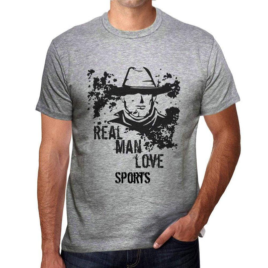 Sports Real Men Love Sports Mens T Shirt Grey Birthday Gift 00540 - Grey / S - Casual