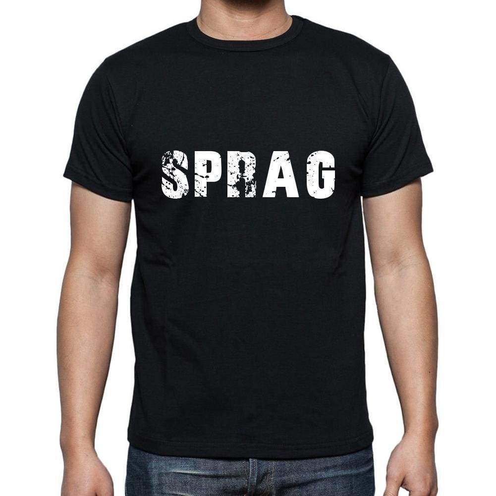 Sprag Mens Short Sleeve Round Neck T-Shirt 5 Letters Black Word 00006 - Casual