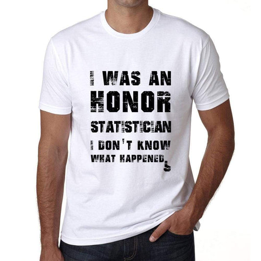 Statistician What Happened White Mens Short Sleeve Round Neck T-Shirt 00316 - White / S - Casual