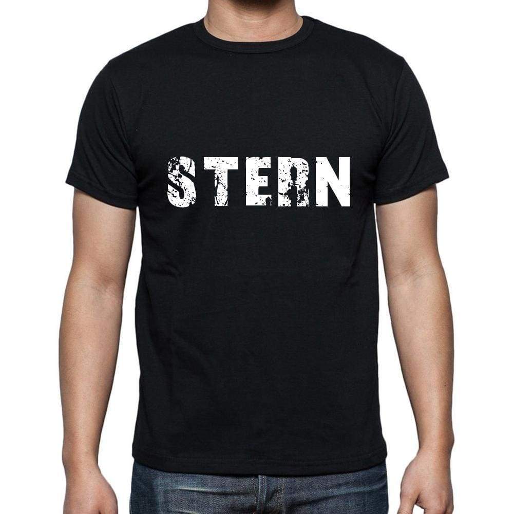 Stern Mens Short Sleeve Round Neck T-Shirt 5 Letters Black Word 00006 - Casual