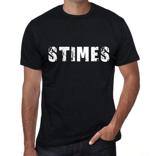 Stimes Mens Vintage T Shirt Black Birthday Gift 00554 - Black / Xs - Casual