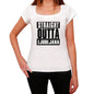 Straight Outta Ljubljana Womens Short Sleeve Round Neck T-Shirt 00026 - White / Xs - Casual