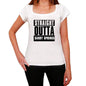Straight Outta Sandy Springs Womens Short Sleeve Round Neck T-Shirt 00026 - White / Xs - Casual