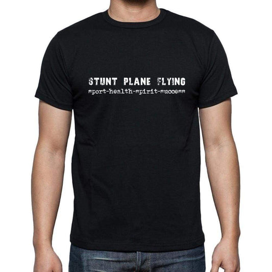 Stunt Plane Flying Sport-Health-Spirit-Success Mens Short Sleeve Round Neck T-Shirt 00079 - Casual