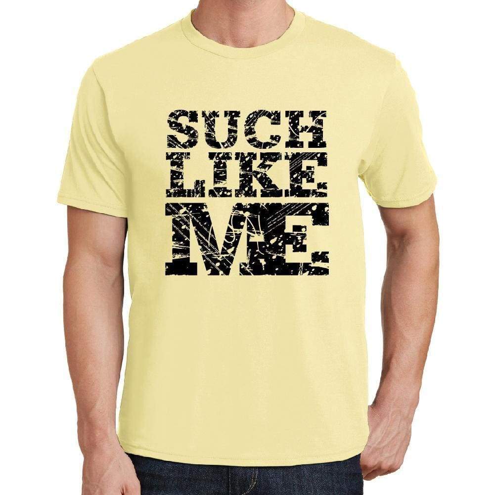 Such Like Me Yellow Mens Short Sleeve Round Neck T-Shirt 00294 - Yellow / S - Casual