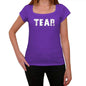 Tear Purple Womens Short Sleeve Round Neck T-Shirt 00041 - Purple / Xs - Casual