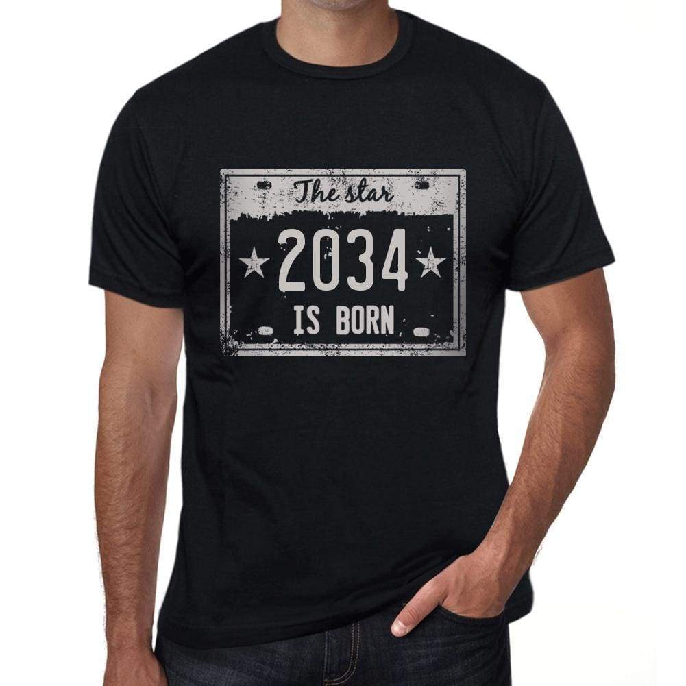 The Star 2034 Is Born Mens T-Shirt Black Birthday Gift 00452 - Black / Xs - Casual