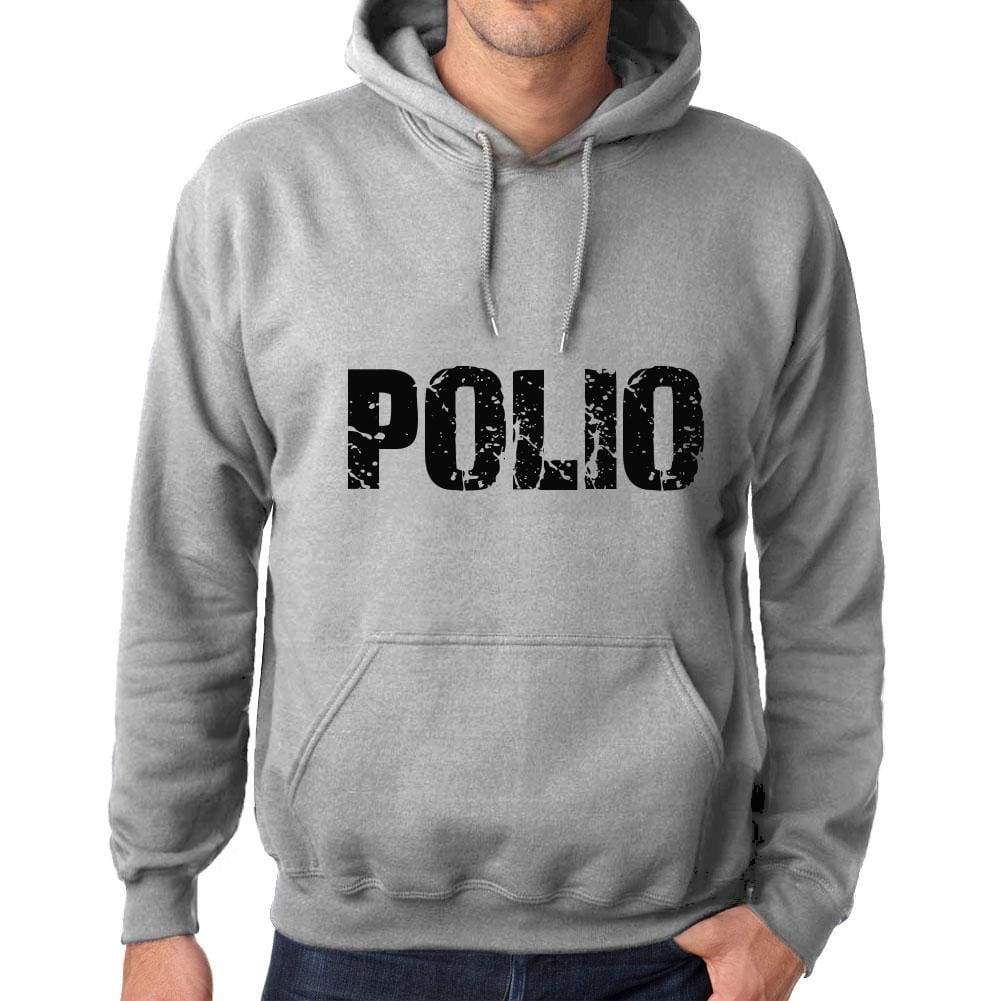 Unisex Printed Graphic Cotton Hoodie Popular Words Polio Grey Marl - Grey Marl / Xs / Cotton - Hoodies