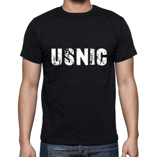 Usnic Mens Short Sleeve Round Neck T-Shirt 5 Letters Black Word 00006 - Casual