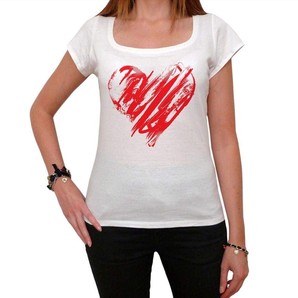 Valentines Day Heart Tshirt White Womens T-Shirt 00157