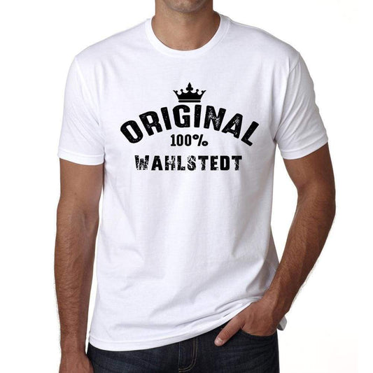 Wahlstedt 100% German City White Mens Short Sleeve Round Neck T-Shirt 00001 - Casual