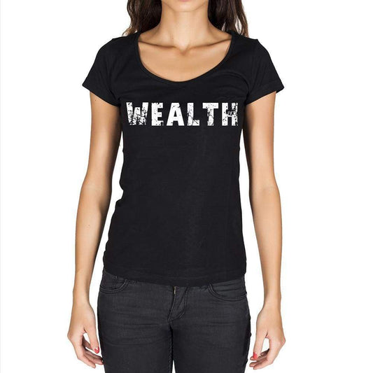 Wealth Womens Short Sleeve Round Neck T-Shirt - Casual