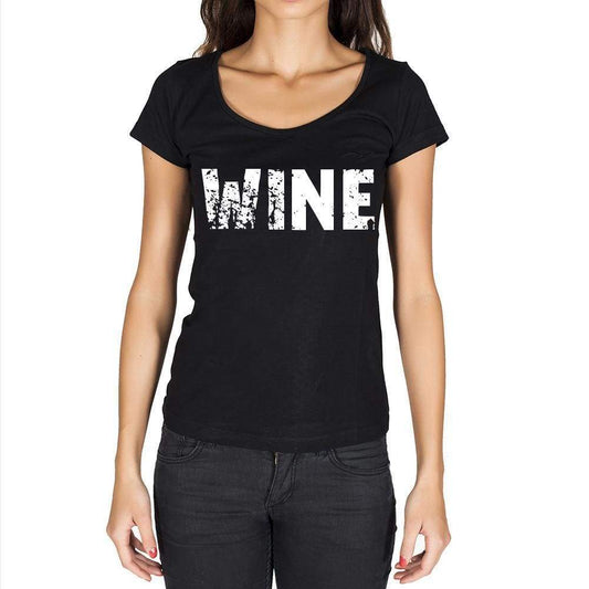 Wine Womens Short Sleeve Round Neck T-Shirt - Casual