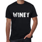 Winey Mens Retro T Shirt Black Birthday Gift 00553 - Black / Xs - Casual