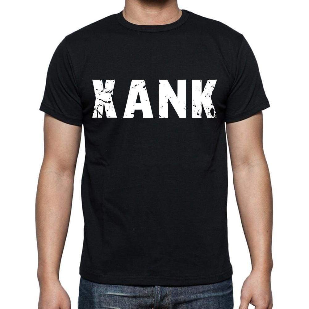 Xank Mens Short Sleeve Round Neck T-Shirt 4 Letters Black - Casual