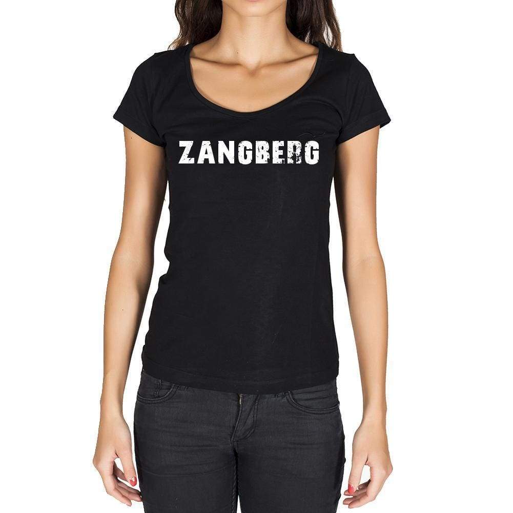 Zangberg German Cities Black Womens Short Sleeve Round Neck T-Shirt 00002 - Casual